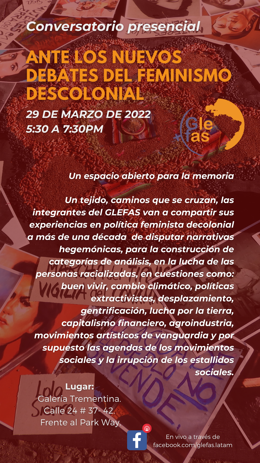 Conversatorio presencial en Bogotá! – Ante los nuevos debates del Feminismo Descolonial