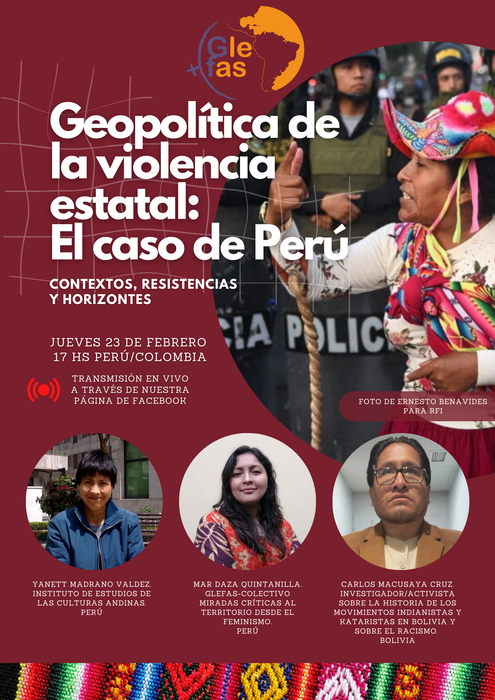 Conversatorio online: «Geopolítica de la violencia estatal: el caso de Perú. Contextos, resistencias y horizontes»